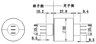 3路插头滑环