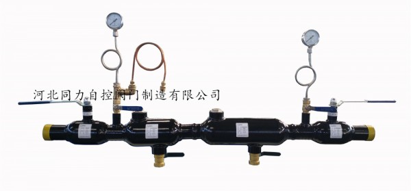 两个球阀两个过滤器钢制热力入口装置_水印_副本