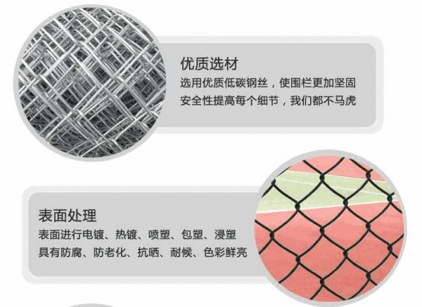 深圳DH214型球场围栏网细节描述