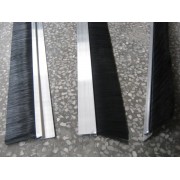 铝合金H型条刷 门低密封毛刷 工业机床毛刷 防尘毛刷