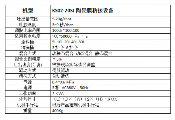 KS02-20SJ陶瓷膜粘接设备1