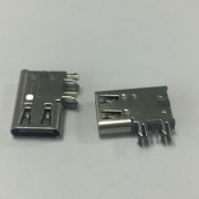 厂家生产USB连接器 Type-c母座6P侧插款简易版