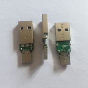 转接头USB 3.0公头转type-c母座 数据线转换头专用