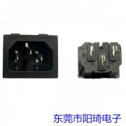 江门工厂生产销售热态认证品字插座C14卡式品字插座