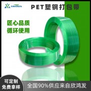 奥立绿色PET塑钢打包带耐磨抗断裂仓库物流货运专用捆扎带